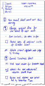 Sample Meeting Notes